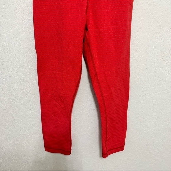 Lululemon Wunder Under Crop Slope Stripe Love Red Heathered Fiery Red size 4 - Picture 8 of 9
